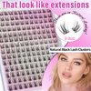 Lash Clusters Wispy 168 Pcs Natural Cluster Lashes D Curl DIY Eyelash Extensions Mix Length Individual Eyelash Clusters Super Thin Band (Mix 11-13mm D Curl)