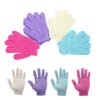 Exfoliating Shower Bath Gloves【4 Pair】Double Side Durable Nylon Shower Gloves Body Scrub Exfoliator & Bathing Accessories for Men,Women & Kids Bath Scrubber for Acne & Dead Cell