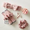 Bella Sleep + Spa Bow Headbands for Skincare Ultra Soft Plush Luxury Spa Headband, One Size, Dusty Rose