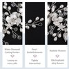 Rosarden Flower Bride Wedding Hair Vine - Shiny Crystal Pearl Diamond Long Hair Band - Girls' Wedding Hair Accessories - Women's Dancing Party Hair Accessories - Elegant Wedding Headwear, Clear