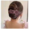 6 Pcs Flower Hair Clips Matte French Hair Barrette Floral Hairpins Flower Hair Claw Clips Non-Slip Fashion Luxury Elegant Hair Accessories for Women Girls Wedding Prom Party Hair Decorations