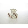small mini silver metal crystal hair claw clip (Primary color: lavender)
