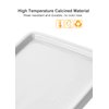Nucookery 6" Small Rectangular Vanity Sink Tray for Bathroom,Ceramic Kitchen Soap Tray,Comestic Holder Bathtub Organizer (6", Set/1)
