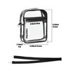 MoKo Clear Bag Stadium Approved for Women, Crossbody Bag Purse Adjustable Strap Shoulder Bags for Concerts Festival Sports Events, Black