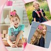 Vodolo 2Pcs Back To School Pencil Hair Clips,Funny First Day of School Hair Clips,Cute Bow Hair Accessories Back To School Outfits for Girls Hair Clip Student Uniform Accessories Gift (Pink)