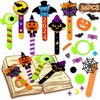 ZIRSENG 36 Piece Halloween Crafts for Kids Ages 4 8 12, Halloween DIY Bookmark Craft Bulk for Party Favors, Halloween Classroom Crafts Rewards Prizes for Students, Trick or Treat Goodie