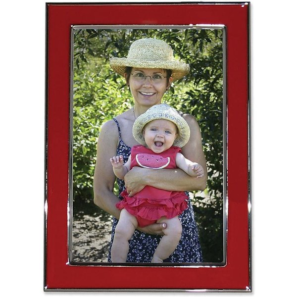 Lawrence 586246 Verona Collection 4-Inch x 6-Inch Metal Red Picture Frame