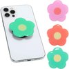 3 Pieces Phone Grip Holder Daisy Flower Expandable Collapsible Phone Holder Self Adhesive Cute 2D Phone Grip Stand Holders for Smartphone Cell Phone Accessories