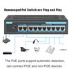 TEROW 10-Port Gigabit PoE+ Network Switch: Featuring 8 PoE+ Ports, 2 Enhanced Uplink Ports, 802.3af/at Compliant, Plug & Play, with Shielded Ports, Traffic Optimization, and Silent Fanless Design