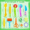 Playdough Tools 55 PCS Play Dough Tools Set for Kids, Play Dough Accessories Plastic Playdough Alphabet Numbers Shapes Cutters,Playdough Rollers,Dough Scissors