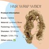 CAISHA Hairpiece Hair Wrap Heat-resistant Synthetic Fibres Curly Messy Updo Dirty Blonde HW13