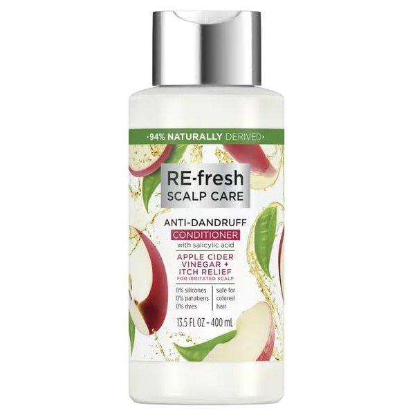 RE-fresh Scalp Care Anti-Dandruff Conditioner, Silicone-Free Apple Cider Vinegar + Itchy Relief for Irritated Scalp 13.5 fl oz - Pack of 1