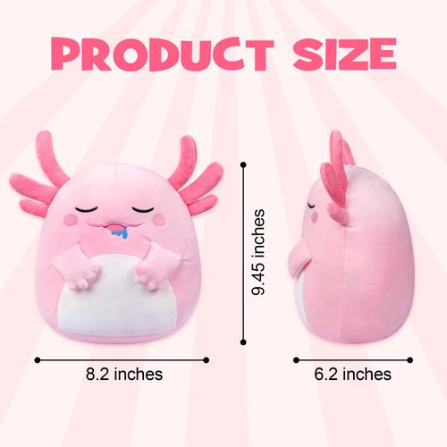 Axolotl Plush Cute Stuffed Animals Soft Pillow Room Decorations Hugging Toys Birthday Gifts 9.45 inches
