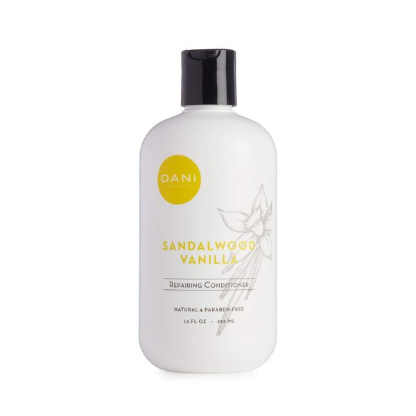 DANI Natural Nourishing Conditioner Naturals - Organic Ingredients Hydrate & Strengthen Hair - Sulfate, Phthalate & Paraben Free - Vegan & Cruelty Free - 12 Ounces (Sandalwood Vanilla)