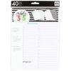 me & my BIG ideas Daily Planning Sheets - The Happy Planner Scrapbooking Supplies - 40 Pre-Punched Daily Pages - Daily Planning Fill Paper - Hourly Breakdown Slots - Make Lists - Classic Size