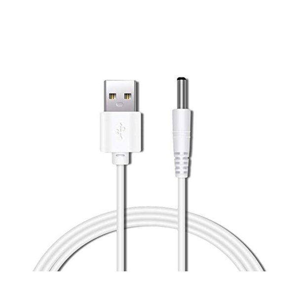 Toothbrush Charger Replacement for Fairywill, Dnsly, Gloridea, Vekkia Electric Toothbrush Charger Cable USB DC Cord Tooth Brush (White 3.3ft)
