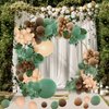 PERPAOL 148PCS Sage Green Brown Balloon Garland Kit, Jungle Safari Woodland Forest Wild One Camper Balloon Arch, Olive Green Gold Coffee Cocoa Balloons for Birthday Wedding Shower Party Decorations