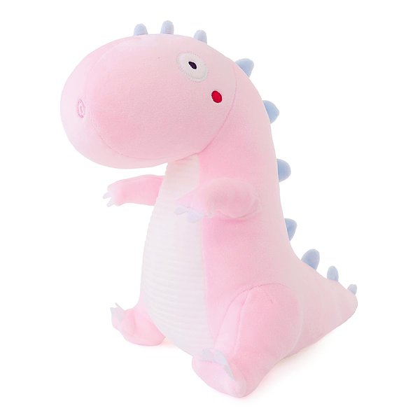 Furvana Cute Dinosaur Stuffed Animal Plush Toy, Adorable Soft Dino Plush Toys, Dinosaur Toy Plushies and Birthday Gifts for Kids Girls Boys (Pink, 10 Inch)