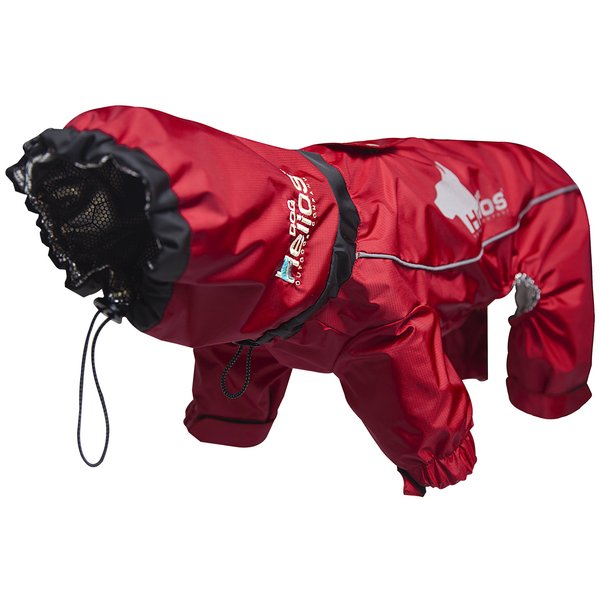 DOGHELIOS 'Weather-King' Windproof Waterproof and Insulated Adjustable Full Bodied Pet Dog Jacket Coat w/ Heat Retention Technology, Small, Red