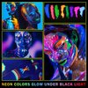 QIUFSSE Glow in the Dark Face Paint and Body Paint Set,8 Tubes Neon Face Paint and Body Paint for Skin,UV Blacklight Paint for Kids Adults Neon Party Music Festivals Halloween Makeup