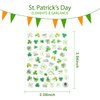 St Patricks Day Nail Art Stickers 3D Laser Shamrock Nail Decals Holographic Green Clover Design Nail Stickers for Women DIY Acrylic Nail Decoration Manicure Tip