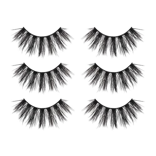 iEnvy False Eyelashes 3 Pairs Fluffy and Natural Multiangle and Volume Faux Mink Lashes (21)