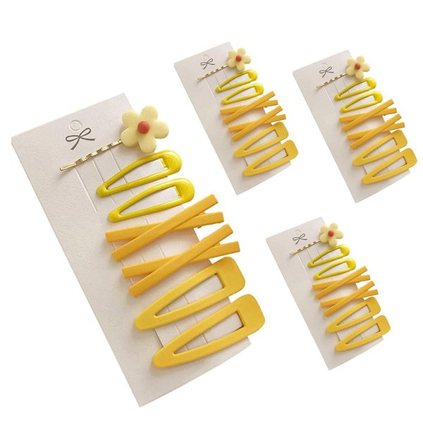 28 Pcs Yellow Sweet Flower Women Girl Barrette Bobby Pin Hairpin Hair Clips Decoration Elegant Gold Gifts Hair Clips Clips and Barrettes Hair Clips
