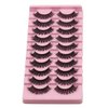 VGTE False Eyelashes 16MM Fluffy Wispy Dramatic Faux Mink Lashes Natural Style Fake Eye Lashes 10 Pairs Pack