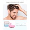 FREATECH Hair Scalp Massager Shampoo Brush (One Piece of Solid Silicone), Fine Scrub to Exfoliate, Fits Perfectly to The Scalp and Palm, Dandruff Removal and Hair Growth, Hygienic & Sturdy, Pink