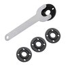 Totowood 7PCS Grinder Flange Angle Wrench Spanner Metal Lock Nut，1PCS Angle Grinder Wrench, 6PCS Flange Nuts,Compatible with Dewalt Bosch Black Decker Ryobi Makita(5/8"-11 threaded shaft)