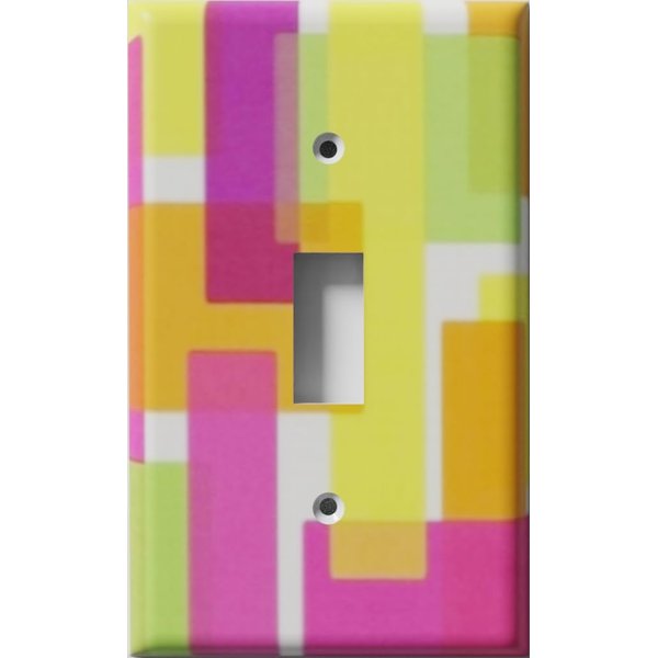 SnazzySwitch Cool Squares Decorative Light Switch Cover - Single Toggle Wall Plate