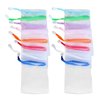 20 PCS Multicolor Exfoliating Mesh Soap Saver Pouch Bag Sack Bubble Foam Net Bags with Drawstring Soap Bags Face Cleansing Foaming Nets for Shower Foaming, 4.7 x 3.5 inche Easy to Clean,Cleansers