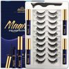 Menaka Magnetic Eyelashes Magnetic Lashes with Eyeliner,Magnetic Lashes Natural Looking,10 Pairs Reusable Magnetic Eyelashes kit,False Eyelashes,Cruelty-Free(4 Tube of Liner)