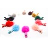 Baby Girl Hair Clip/Pom Pom Hair Clip 2 Pieces Set/Girl hair clip(Burgundy/Khaki)