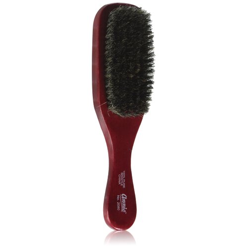 ANNIE Wave Soft Brush (Model:2080), Natural wood, boar bristles, wooden brush, won't pull on your hair, detangler, pulls out the knots