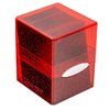 Ultra PRO - Satin Cube 100+ Standard Size Card Deck Box (Red Glitter) - Protect Your Gaming Cards, Sports Cards or Collectible Cards In Ultra Pro's Stylish Glitter Deck Box