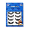 LUNA MAGIC Linda Faux Mink Lashes, Multipack, Hybrid Effect, Reusable, Wispy & Natural, Cruelty Free, 15MM, 4 Pairs
