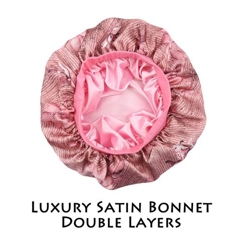 Silky Satin Sleep Bonnet Elastic Band Hair Scarf for Hair Slouchy Beanie