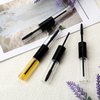 4 Pack Empty Mascara Tube and Wand Dual 2-in-1 Mascara Wand and Eyeliner Tube Refillable Mascara Tube with Funnel for castor oil Eyebrow Growth Serum