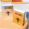 Ciieeo 4pcs Mini Bible Miniature House Decor Miniature Books Paper Golden Mini Bibles Decoration Miniature Bible Dollhouse Bible Muslim Mubarak Miniature Dollhouse Accessories