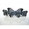 Generic Blue or gray butterfly bow crystal hair barrette clip bridal clip (Primary color: Gray), 1 Count (Pack of 1)