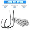 Inline Circle Hooks Saltwater, 100pcs Saltwater Fishing Hooks High Carbon Steel Fish Hook Straight Eye Octopus Hook for Catfish (100PCS 6/0)