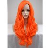 BERON Orange Wig Long Wavy Wig Women Girls Charming Full Wig Long Curly Wig Orange Wigs for Cosplay Party Wig Cap Included