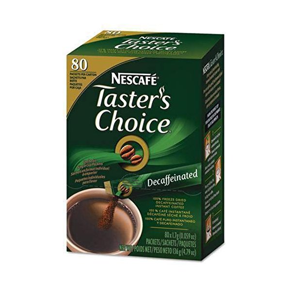 Nescafe Taster's Choice Instant Coffee, Decaffeinated, 80 Count Single Stick