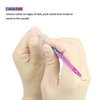 ZIZZON Cuticle Pusher Stainless Steel Cuticle Peeler Scraper Gel Nail Polish Remover Tool 3 Pack (Blue-purple)