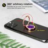 [2 Pack] Concentric Circular Texture Diamond Setting Cell Phone Ring Holder Stand, 360 Degree Rotation and 180 DegreeAdjustable Finger Ring Kickstand with Polished Metal Phone Grip (Purple)