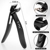 Angled Head Nail Clippers for Men Women - Toenail Clippers for Seniors Thick Nails with Catcher, Mess Free Wide Jaw Sharp Blade Nail Cutter Birthday Gifts for Men Women Friends
