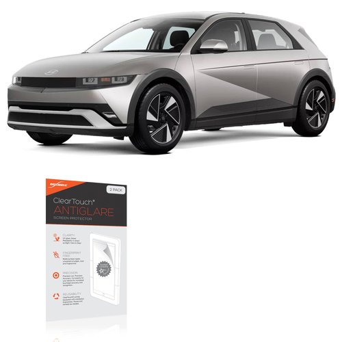 BoxWave Screen Protector Compatible with Hyundai 2025 Ioniq 5 Infotainment and Digital Instrument Cluster Displays (12.3 in) - ClearTouch Anti-Glare (2-Pack), Anti-Fingerprint Matte Film Skin