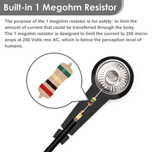 STREBITO Anti Static Wrist Strap, 11" ESD Wrist Strap Grounding Wristband Adjustable Antistatic Bracelet with Alligator Clip, Extra Long Cord for ESD Mat PC Computer Building Electronics Repair
