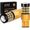 Alla Lighting Newly Upgraded T20 7440 7443 LED Turn Signal Light Bulbs 7444NA 7442NAK, Amber Yellow W3x16q Base, Super Bright 2835-SMD 360° LED Blinker Direction Lamps for Cars, Trucks